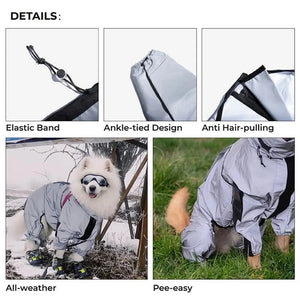 Reflective All Weather Waterproof Dog Rain Coat