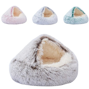 Plush Pet Cat Bed